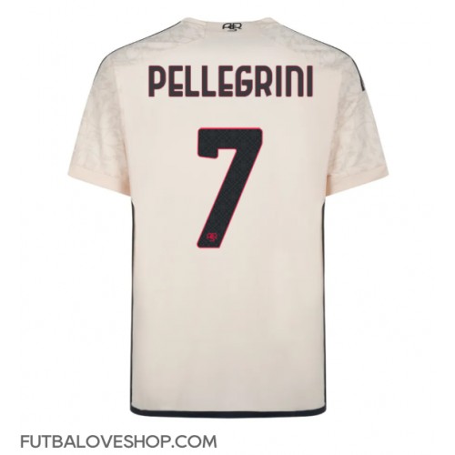 Dres AS Roma Lorenzo Pellegrini #7 Preč 2023-24 Krátky Rukáv